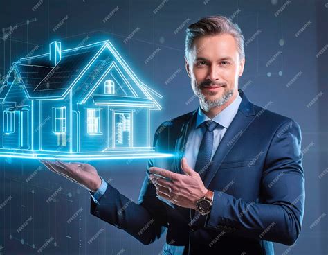 Premium Photo | Real estate man agent showing a house through