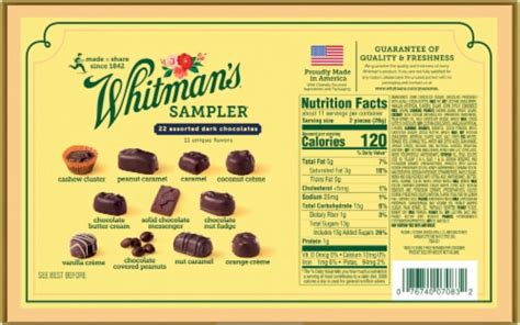 Whitman S Sampler Assorted Dark Chocolate Gift Box Oz Kroger