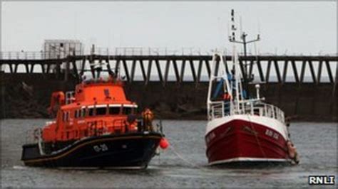 Trawlermen Rescued From Boat Fire Off Coast Of Amble Bbc News