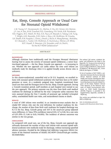 Nejm On Twitter In This Randomized Trial Infants Who Were Treated