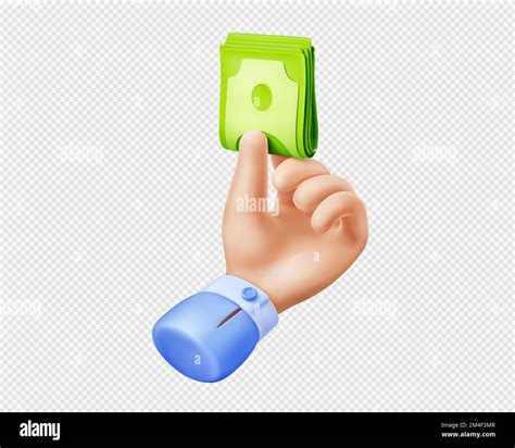 3d Hand Holding Paper Money Png Icon Isolated On Transparent Background