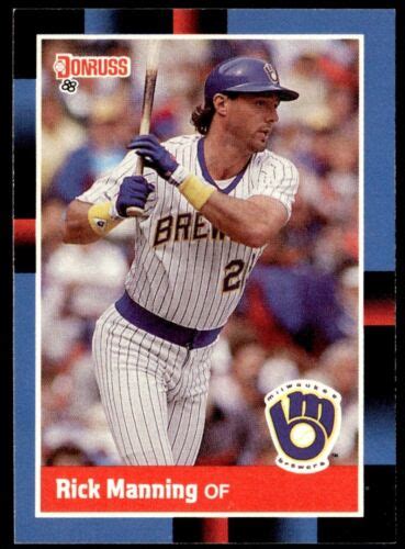 1988 Donruss Rick Manning Milwaukee Brewers 486 EBay