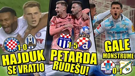 HAJDUK SRUŠIO LOKSU DINAMO PETARDA RUDEŠU RIJEKA SE NAMUČILA OSIJEK