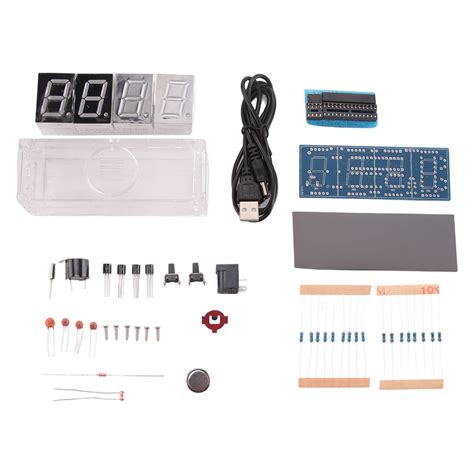 Diy Digital Led Clock Kit Digit Light Control Temperature Date Time