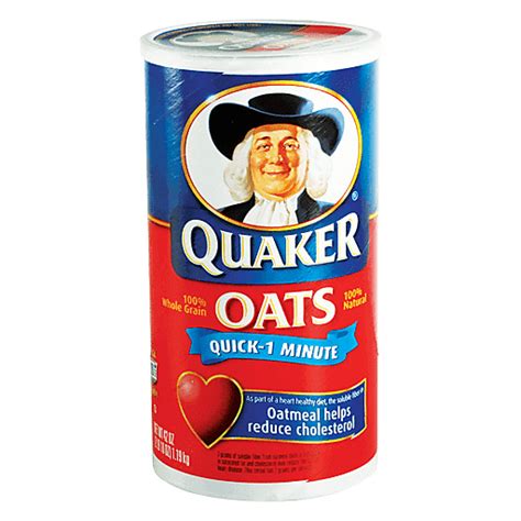 Quaker Whole Grain Oats Quick 1 Minute Oats 42 Oz Oatmeal And Hot