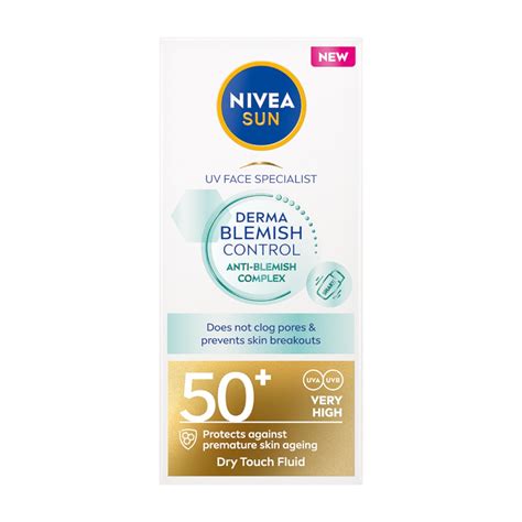 Nivea Sun Uv Face Derma Blemish Control Spf Veido Fluidas Ml