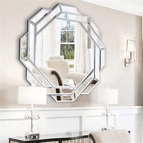 Chende 32 Large Wall Mirror For Decor Decorative Mirror With Glass Beveled Edge For Living