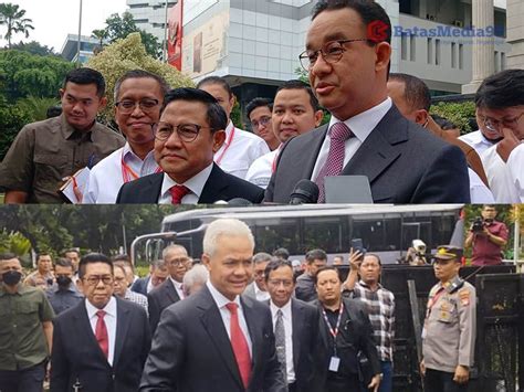 Ganjar Mahfud Anies Cak Imin Tiba Di Gedung MK Untuk Dengarkan Putusan