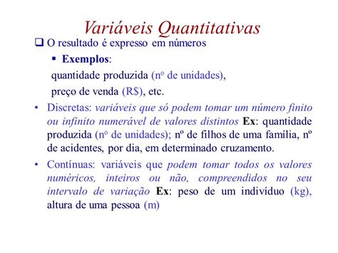 é Um Exemplo De Variável Quantitativa Novo Exemplo