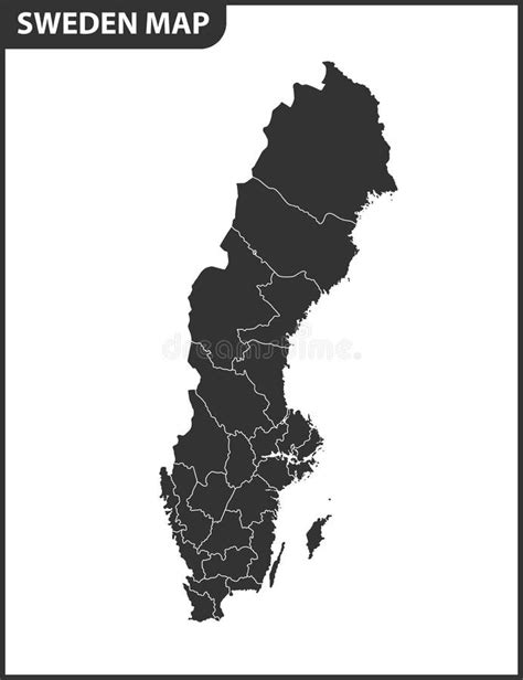 The Detailed Map Of Sweden With Regions Or States And Cities Capital