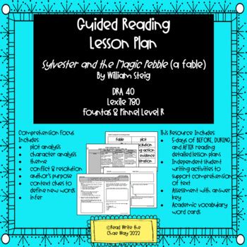 guided instruction lesson fable dra  lex sylvester