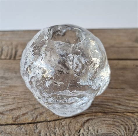 Kosta Boda Glass Candle Holder Kosta Boda Snowball Etsy