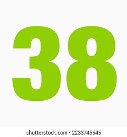 Number 38 Simple Clip Art Illustration Stock Illustration 2143807395