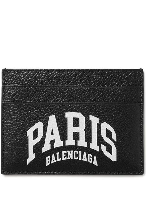 Balenciaga - Logo-Print Full-Grain Leather Cardholder Balenciaga