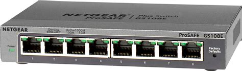 NETGEAR 8 Port 10 100 1000 Mbps Gigabit Plus Managed Switch GS108E