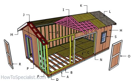 12x24 Shed Plans - Free DIY Plans | HowToSpecialist - How to Build ...