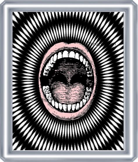 Trippy Mouth Art Print 8 X 10 Psychedelic Hypnotic Surreal Etsy