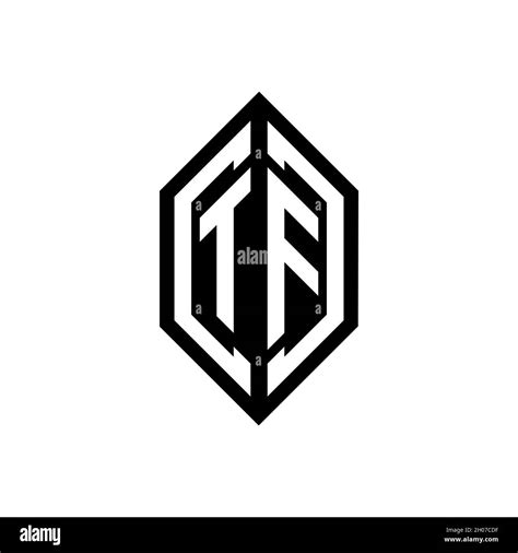 Tf Logo With Geometric Shape Vector Monogram Design Template Isolated