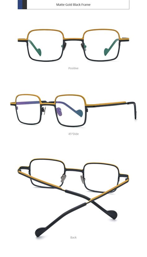 FONEX Pure Titanium Glasses Frame Women Colorful Retro Square