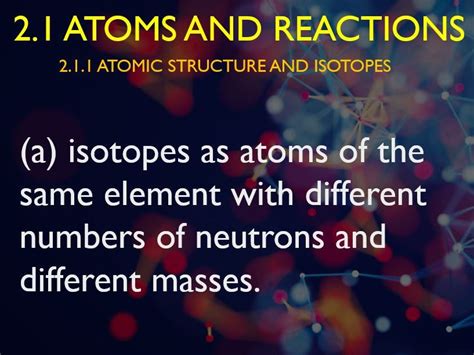 Atomic Structure And Isotopes Ocr Chemistry A Teaching Resources