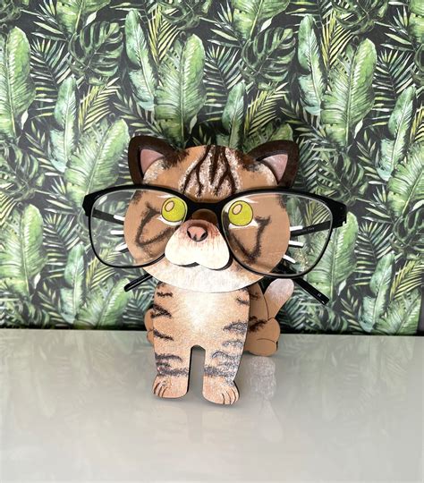 Tiger Kitty Eyeglass Holder Hand Paintedanimal Eyeglass Etsy