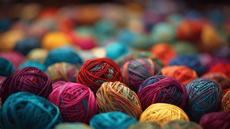 Colorful Yarn Balls On A Table Background Colorful Ball Of Yarn Hd