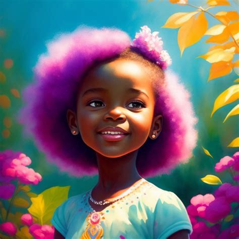 Little Black Girl Painting