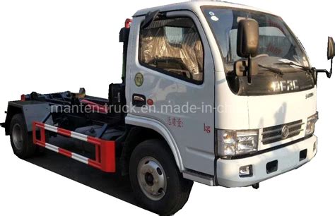 Dongfeng 4t 5t Roll Off Hydraulic Arm Hook Lift Garbage Truck For Trash