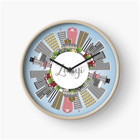 Zunyi China City Skyline With Color Buildings Clock For Sale By Igor