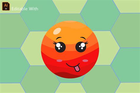 space icon emoji planet mars  graphic  pramslabs creative fabrica