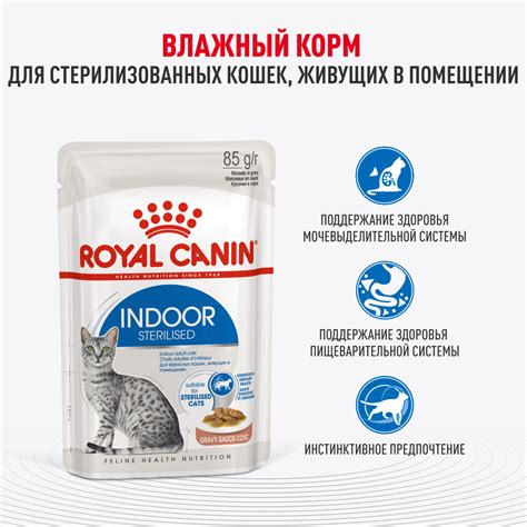 Пауч Royal Canin INDOOR STERILISED для взрослых кастрированных и ...