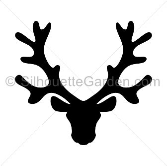 Reindeer Head Silhouette