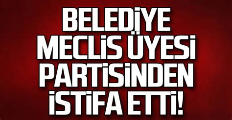 Belediye Meclis Üyesi Partisinden Istifa Etti