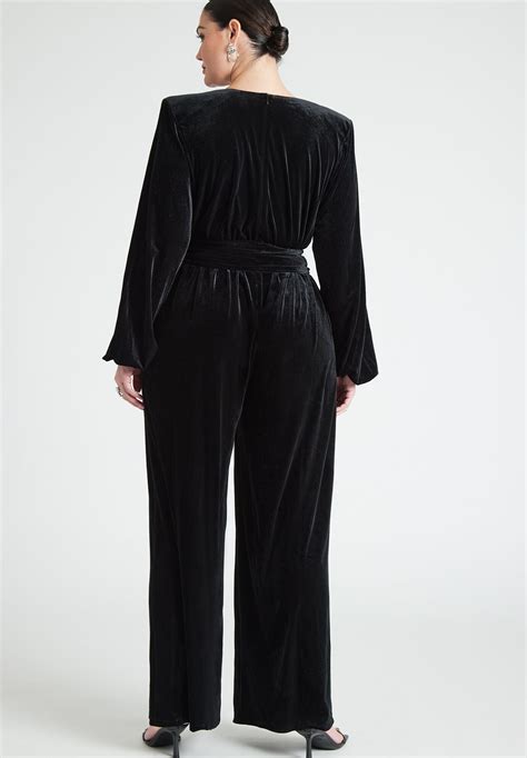 Velvet Wide Leg Jumpsuit Eloquii