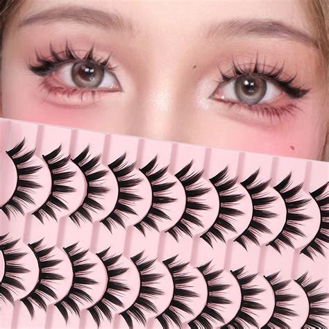 Manga Lashes Natural Look False Eyelashes Anime Lashes Wispy Spiky 8d