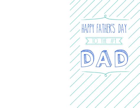 Fathers Day Printable Template Free Father's Day Card | Printable
