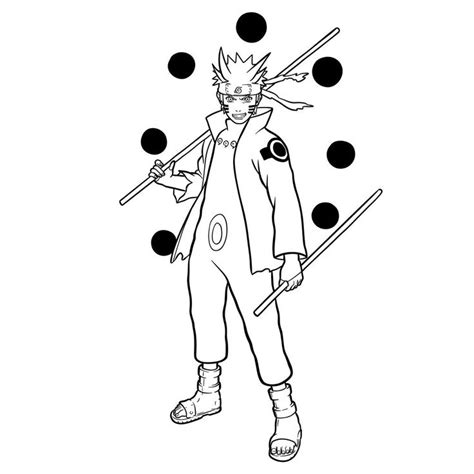 How to Draw Naruto in Six Paths Senjutsu Mode | Naruto drawings ...