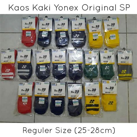 Jual Kaos Kaki Yonex Import Original Polos Dan Motif Panjang Reguler