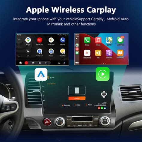 Podofo 4G CarPlay Android для Honda civic 8 2005 2012