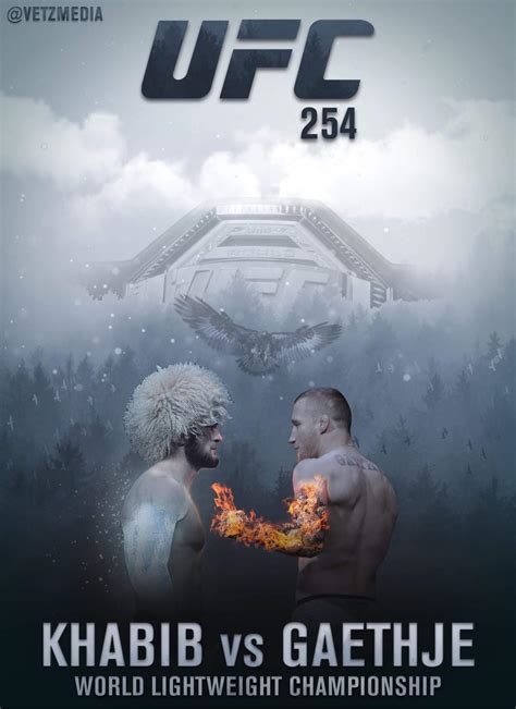 Remade my UFC 254 poster using feedback from my last post! Thank you to ...