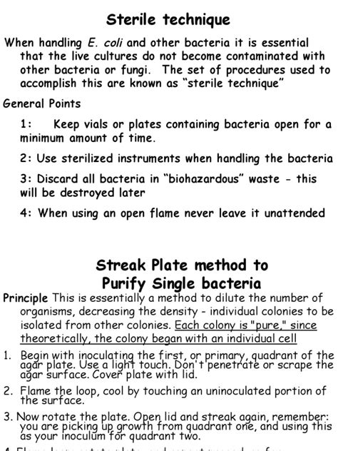 lecture  streak plate  life sciences microscopy