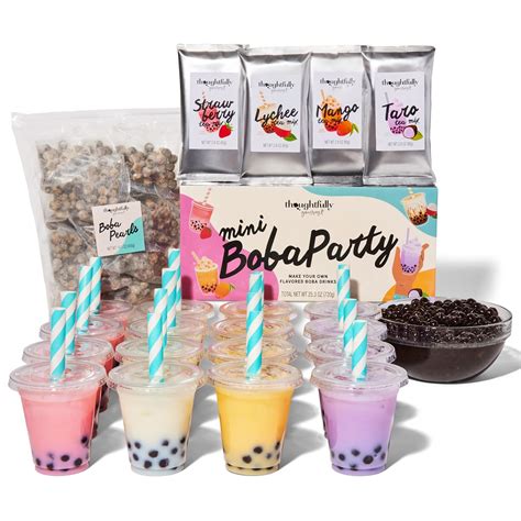 Thoughtfully Gourmet Mini Boba Party Set Für 16 Portionen Bubble Tea