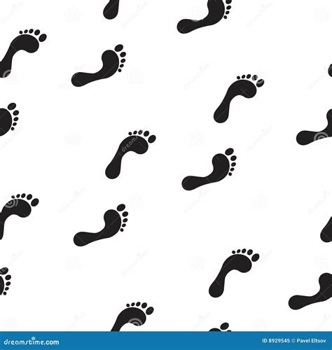 Seamless Human Footprints Stock Vector Illustration Of Naked