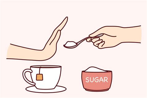 Person Say No To Sugar In Tea Or Coffee Man Or Woman Make Hand Gesture