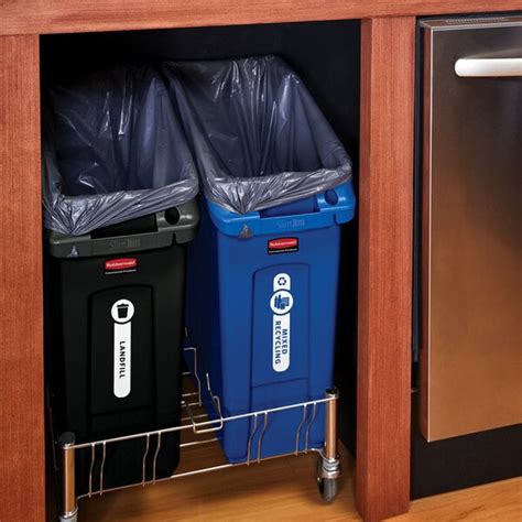 Rubbermaid Commercial Slim Jim Under Counter Trash Can With Ven Limited