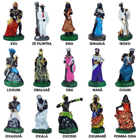 Orixas Imagens E Nomes - Imagens Orixás Umbanda e Candomblé Estatueta Resina 9cm Unidade ...