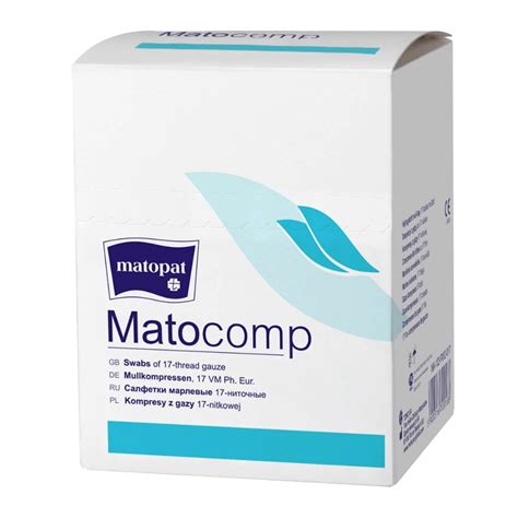 Салфетки Matopat Matocomp марлевые нестерильные 8 слоев 17 нитей 5х5 см ...
