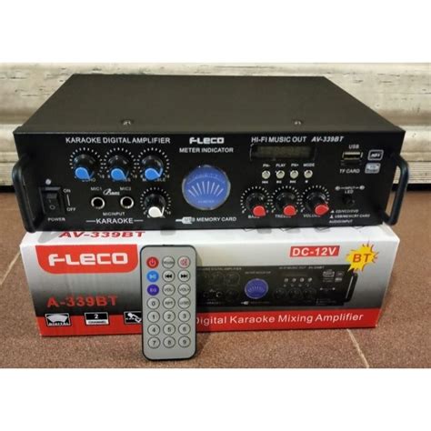 Jual Power Amplifier Bluetooth Fleco Av Bt Stereo Karaoke Mp