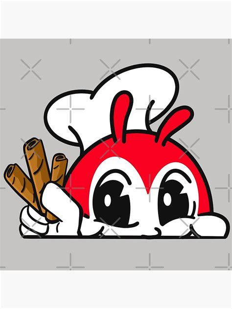 Jollibee Peeking Cute Lumpia Pinoy Sticker Poster For Sale By