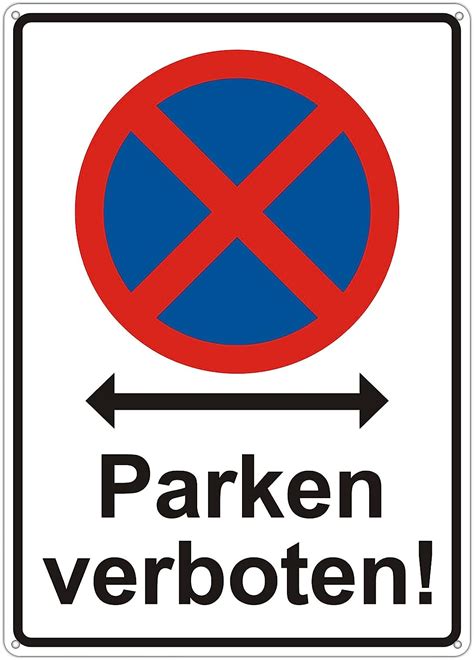 parken verboten Schild groß 25 x 35 cm parken verboten schilder